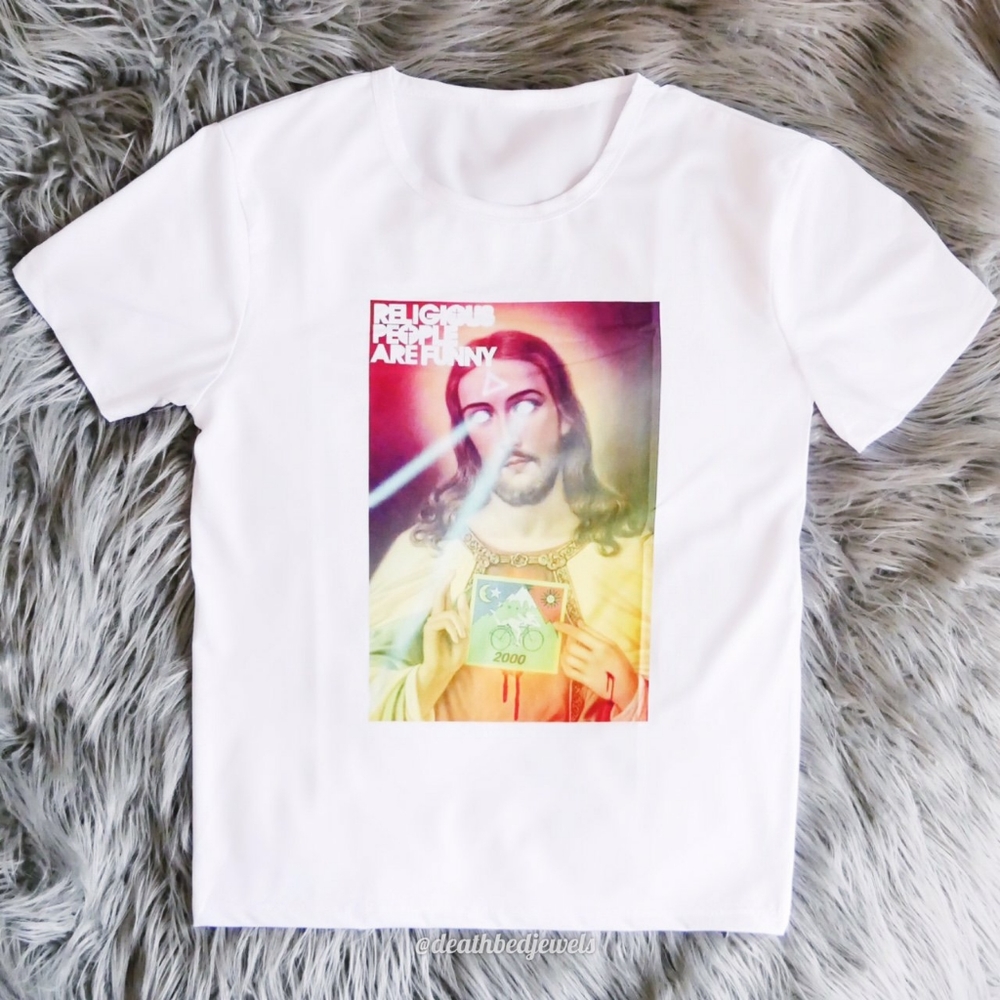 ⚡SALE⚡ Laser Beam Tarot Jesus Graphic Tee
